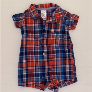 Baby boy plaid outfit